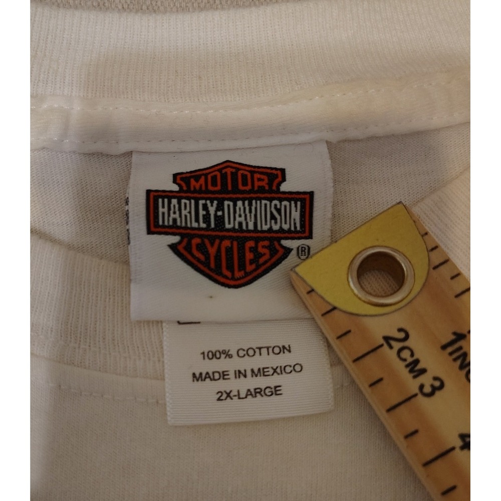 Harley Davidson Mens 2XLarge White Eagle Outpost‎ Pueblo Colorado TShirt Y2K JJ - Picture 6 of 8